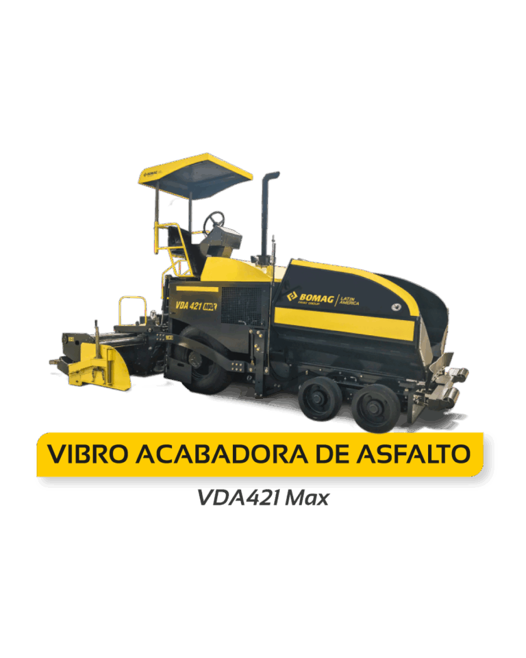 Fabricada no Brasil a Vibroacabadora VDA 421 MAX da BOMAG é sinônimo de qualidade e alto desempenho, garantindo um acabamento impecável nas suas obras. Com transmissão hidrostática, excelente tração e painel deslizante, proporciona máxima eficiência e visibilidade para o operador.